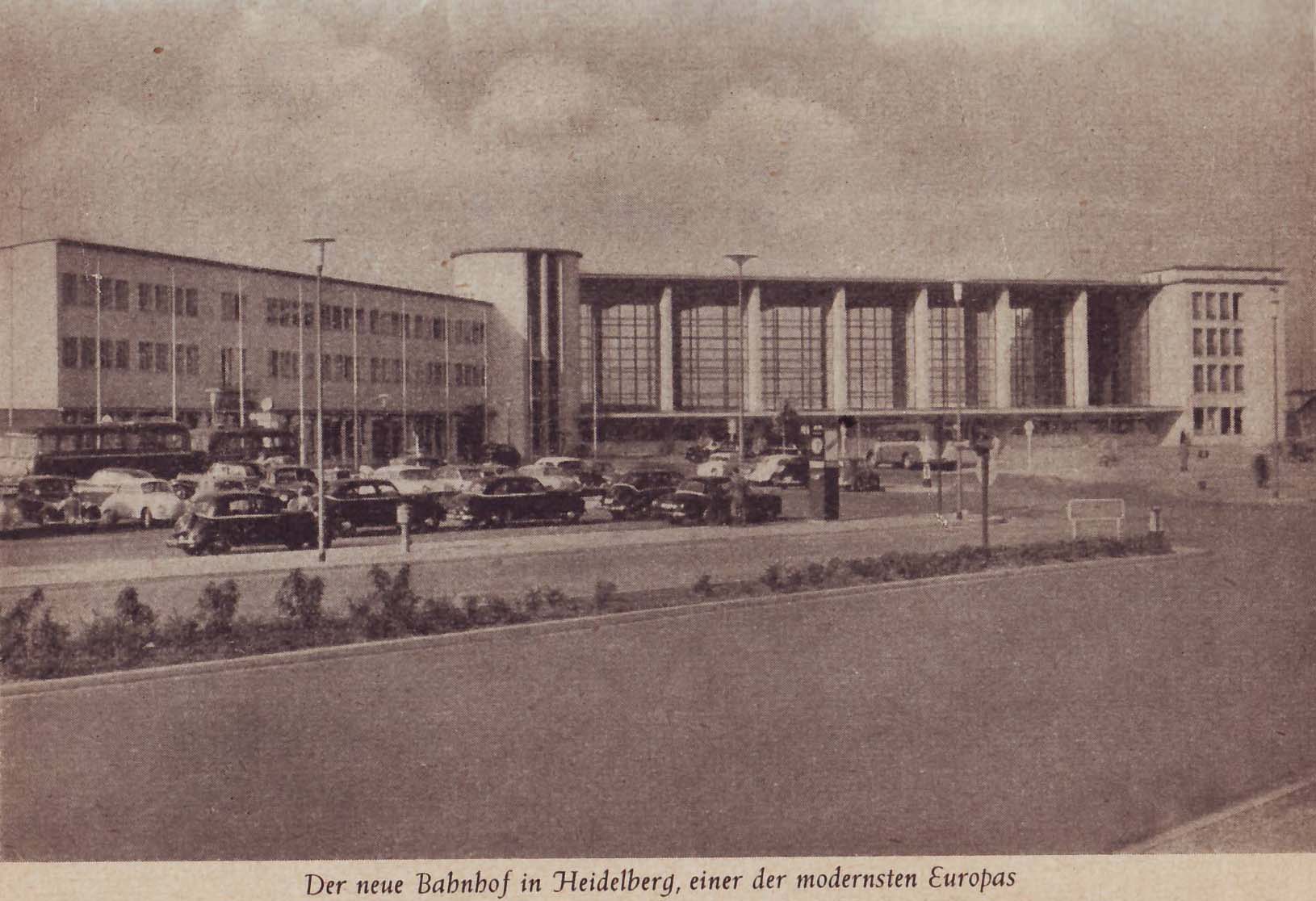 Hauptbahnhof Heidelberg 1957