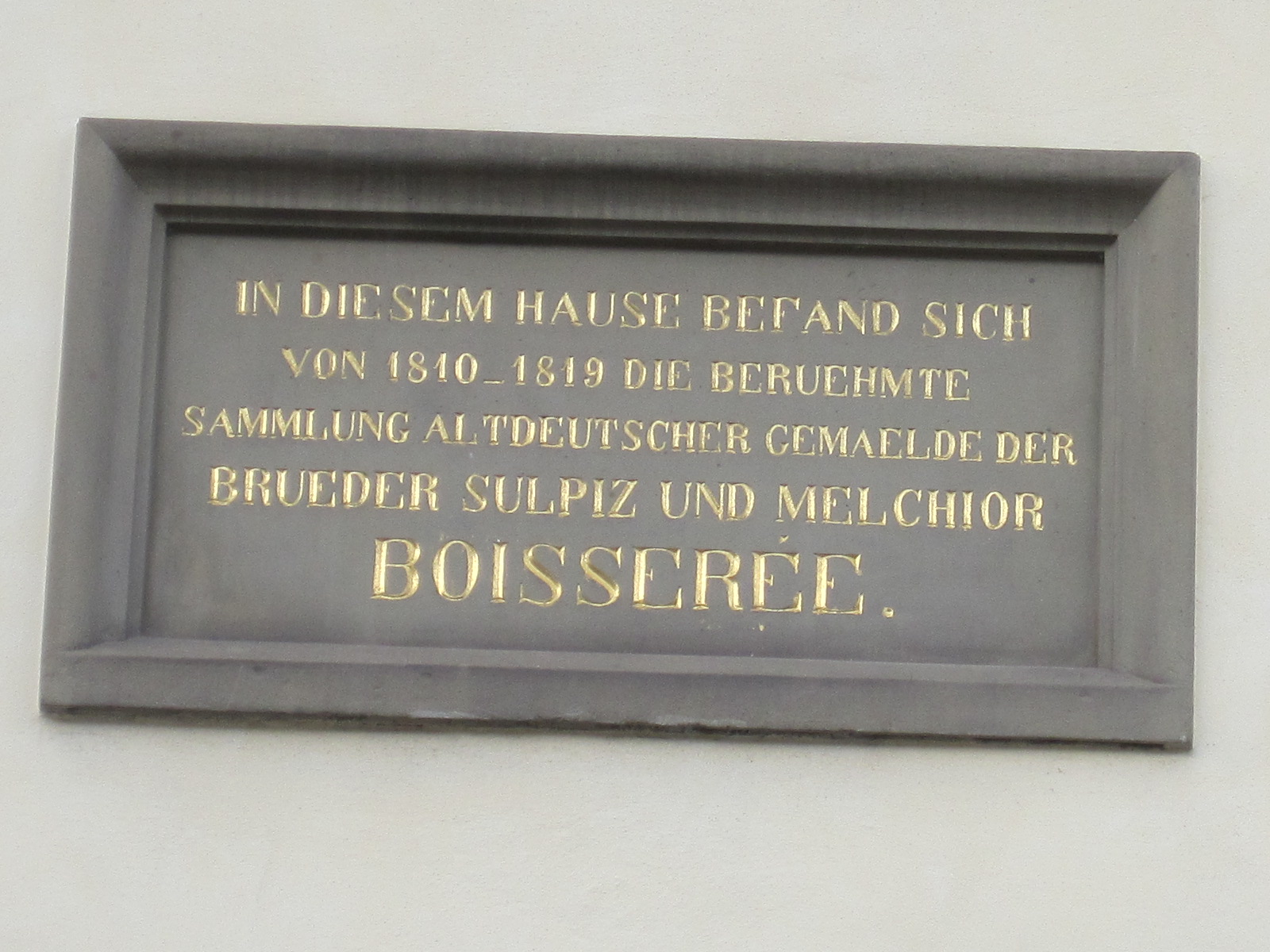 Tafel am Haus Hauptstraße 207-209